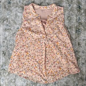 LOFT Pink Multicolor Sleeveless Top